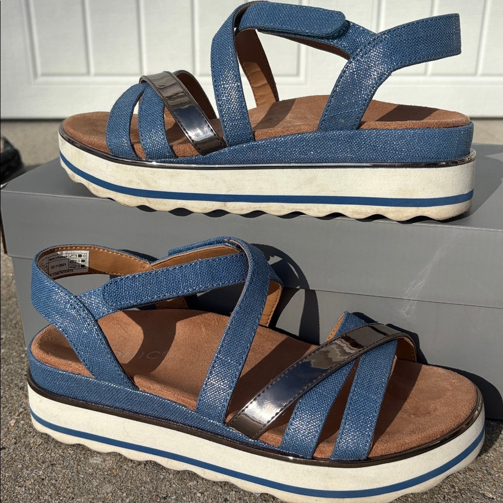 Vionic Kellyn Wedge Flatform Sandal Vallarta Blue… - image 3